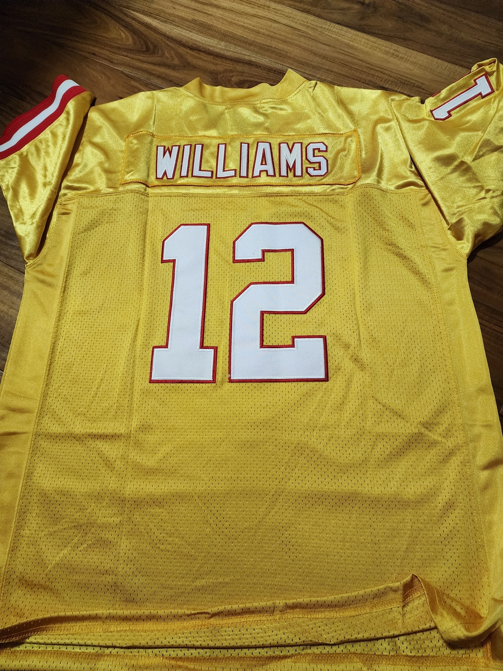 Yellow Williams #12 Men's Football Jersey